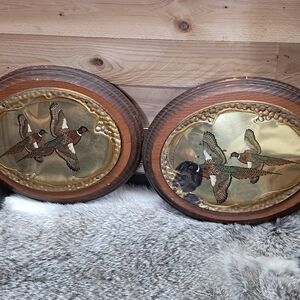 Vintage Rustic Pheasant Wall Decor Set
